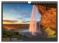 Island - Die schönsten Wasserfälle (Wandkalender 2026 DIN A4 quer), CALVENDO Monatskalender - Thomas Schnitzler Naturfotografie
