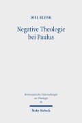 Cover-Bild zum Titel 'Negative Theologie bei Paulus' von 'Joel Klenk'