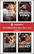 Cover-Bild zum Titel 'Harlequin Presents October 2025 - Box Set 1 of 2' von 'Lynne Graham, Millie Adams, Lela May Wight, Lorraine Hall'