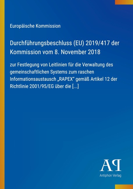 Durchführungsbeschluss (EU) 2019/417 der Kommission vom 8. November 2018 - Europäische Kommission