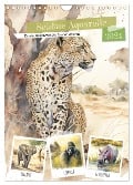 Schöne Aquarelle. Darstellungen von Afrikas Wildtieren (Wandkalender 2024 DIN A4 hoch), CALVENDO Monatskalender - Rose Hurley