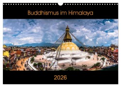 Cover-Bild zum Titel 'Buddhismus im Himalaya (Wandkalender 2026 DIN A3 quer), CALVENDO Monatskalender' von 'Jens König'