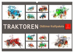 Traktoren Oldtimer Kraftpakete (Wandkalender 2025 DIN A2 quer), CALVENDO Monatskalender - Peter Roder