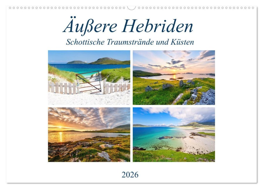Äußere Hebriden - Schottische Traumstrände und Küsten (Wandkalender 2026 DIN A2 quer), CALVENDO Monatskalender - Sandra Schänzer