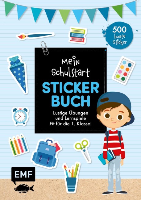 Mein Schulstart Stickerbuch (blau) - 