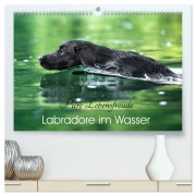 Labradore im Wasser (hochwertiger Premium Wandkalender 2026 DIN A2 quer), Kunstdruck in Hochglanz - Cornelia Strunz