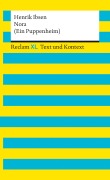 Cover-Bild zum Titel 'Nora (Ein Puppenheim). Textausgabe mit Kommentar und Materialien' von 'Henrik Ibsen'