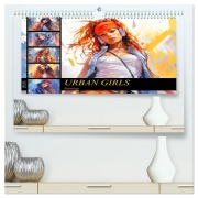 Cover-Bild zum Titel 'Urban Girls. Paintings (hochwertiger Premium Wandkalender 2026 DIN A2 quer), Kunstdruck in Hochglanz' von 'Rose Hurley'