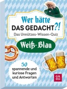 Cover-Bild zum Titel 'Wer hätte das gedacht?! Das Unnützes-Wissen-Quiz Weiß-Blau' von 'Susanne Lieb'