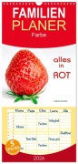 Familienplaner 2026 - Alles in Rot mit 5 Spalten (Wandkalender, 21 x 45 cm) CALVENDO - Udo Haafke
