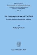 Cover-Bild zum Titel 'Die Einigungsstelle nach § 27a UWG.' von 'Wolfgang Probandt'