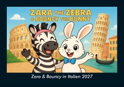 Cover-Bild zum Titel 'Zara & Bouncy in Italien 2027 Fotokalender DIN A5' von 'Tobias Schmitt, Kevin Heber'
