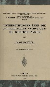 Untersuchungen Über die Körperlichen Störungen Bei Geisteskranke - Otto Wuth