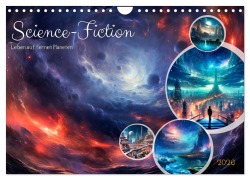 Cover-Bild zum Titel 'SCIENCE-FICTION Leben auf fernen Planeten (Wandkalender 2026 DIN A4 quer), CALVENDO Monatskalender' von 'Melanie Viola'