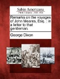 Cover-Bild zum Titel 'Remarks on the Voyages of John Meares, Esq.' von 'George Dixon'