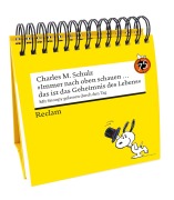 Cover-Bild zum Titel ''Immer nach oben schauen ... das ist das Geheimnis des Lebens'. Mit Snoopy gelassen durch den Tag (Tischaufsteller)' von 'Charles M. Schulz'
