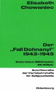 Cover-Bild zum Titel 'Der "Fall Dohnanyi" 1943-1945' von 'Elisabeth Chowaniec'