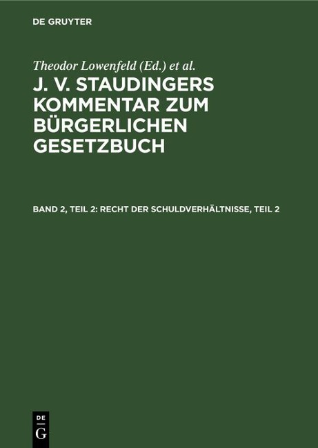 Recht der Schuldverhältnisse, Teil 2 - 