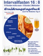 Cover-Bild zum Titel 'Intervallfasten 16:8 Ernährungstagebuch - auch für Diabetes Typ 2' von 'Uwe H. Sültz, Renate Sültz'