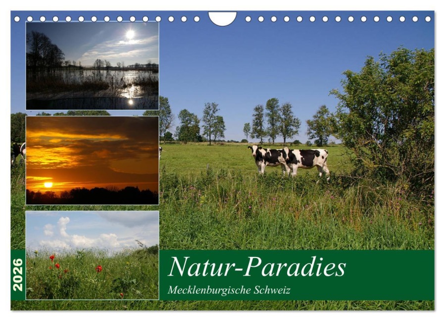 Natur-Paradies Mecklenburgische Schweiz (Wandkalender 2026 DIN A4 quer), CALVENDO Monatskalender - Antonia Katharina Tessnow