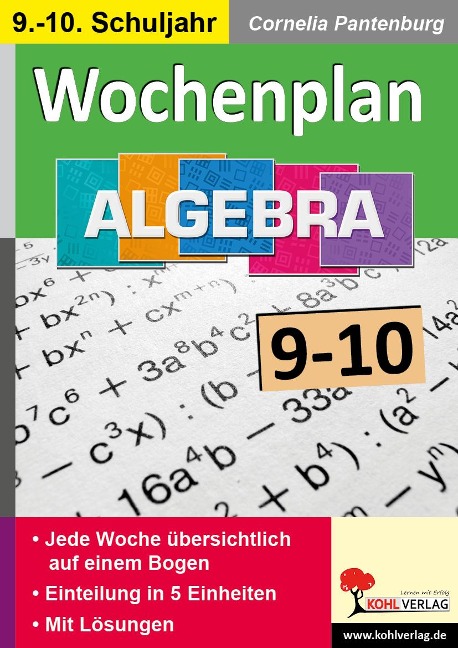 Wochenplan Algebra / Klasse 9-10 - 
