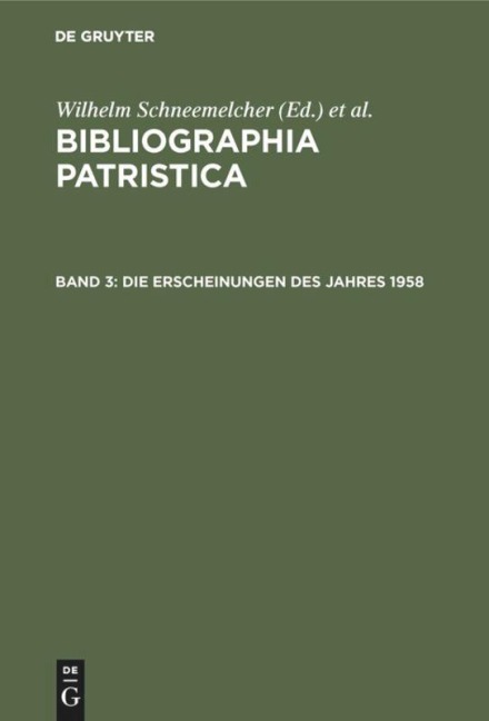 Die Erscheinungen des Jahres 1958 - 