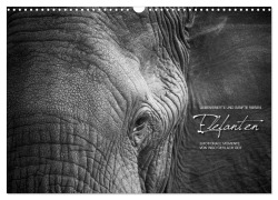 Cover-Bild zum Titel 'Emotionale Momente: Elefanten in black & white (Wandkalender 2026 DIN A3 quer), CALVENDO Monatskalender' von 'Ingo Gerlach GDT'