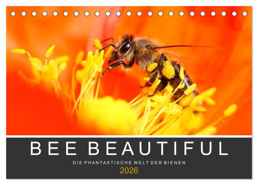 Bee Beautiful - Die phantastische Welt der Bienen (Tischkalender 2026 DIN A5 quer), CALVENDO Monatskalender - Andrea Schwarz