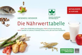 Cover-Bild zum Titel 'Die Nährwerttabelle' von 'Helmut Heseker, Beate Dipl. oec. troph. Heseker'