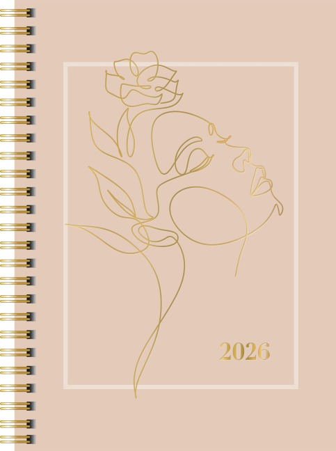 rido/idé 7021407026 | Buchkalender Young Line 2026 "One Line" | A5, Papier - 
