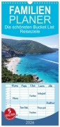 Cover-Bild zum Titel 'Familienplaner 2026 - Die schönsten Bucket List Reiseziele mit 5 Spalten (Wandkalender, 21 x 45 cm) CALVENDO' von 'Izabella Meczykowski'