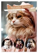 Cover-Bild zum Titel 'Stylische Katzen (Wandkalender 2026 DIN A2 hoch), CALVENDO Monatskalender' von 'Melanie Viola'