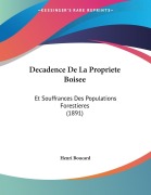 Cover-Bild zum Titel 'Decadence De La Propriete Boisee' von 'Henri Boucard'