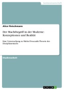 Cover-Bild zum Titel 'Der Machtbegriff in der Moderne: Konzeptionen und Realität' von 'Alice Fleischmann'