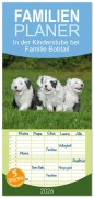 Cover-Bild zum Titel 'Familienplaner 2026 - In der Kinderstube bei Familie Bobtail mit 5 Spalten (Wandkalender, 21 x 45 cm) CALVENDO' von 'Sigrid Starick'