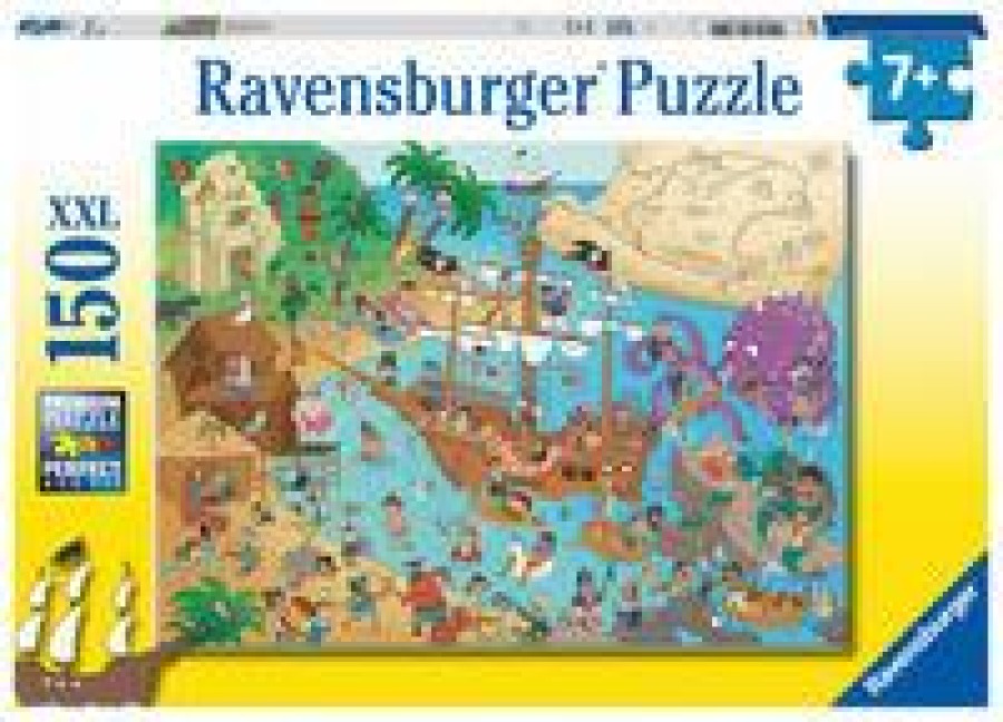 Ravensburger Kinderpuzzle - 13349 Die Piratenbucht - 150 Teile Puzzle für Kinder ab 7 Jahren - 