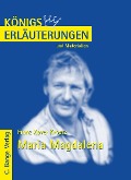 Cover-Bild zum Titel 'Maria Magdalena von Franz Xaver Kroetz. Textanalyse und Interpretation.' von 'Franz X Kroetz'