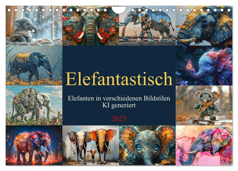 Elefantastisch (Wandkalender 2025 DIN A4 quer), CALVENDO Monatskalender - Cathrin Illgen