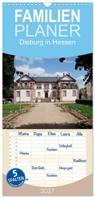 Familienplaner 2027 - Dieburg in Hessen mit 5 Spalten (Wandkalender, 21 x 45 cm) CALVENDO - Petrus Bodenstaff