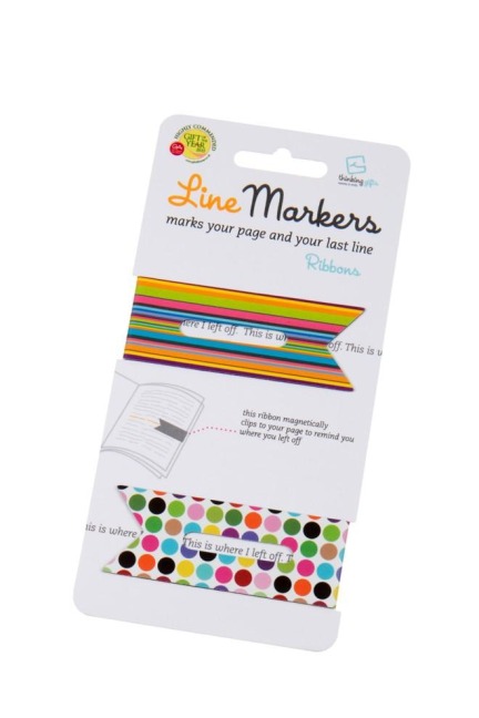 Line Markers (Ribbons/Geschenkbänder) | Magnetische Lesezeichen | 2er Set - 