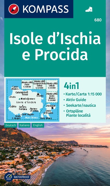 KOMPASS Wanderkarte 680 Isole d' Ischia e Procida 1:15.000 - 