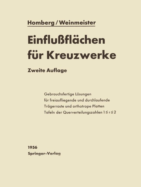 Einflußflächen für Kreuzwerke - Josef Weinmeister, Hellmut Homberg