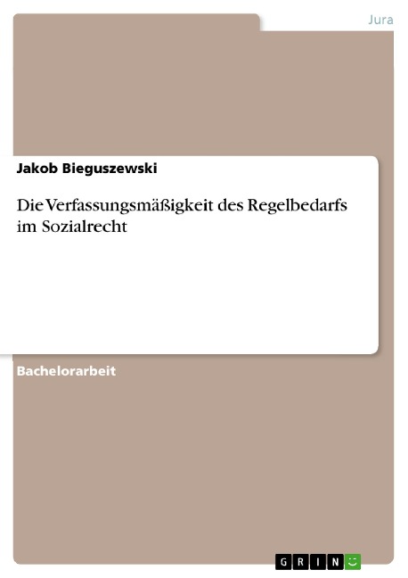Die Verfassungsmäßigkeit des Regelbedarfs im Sozialrecht - Jakob Bieguszewski