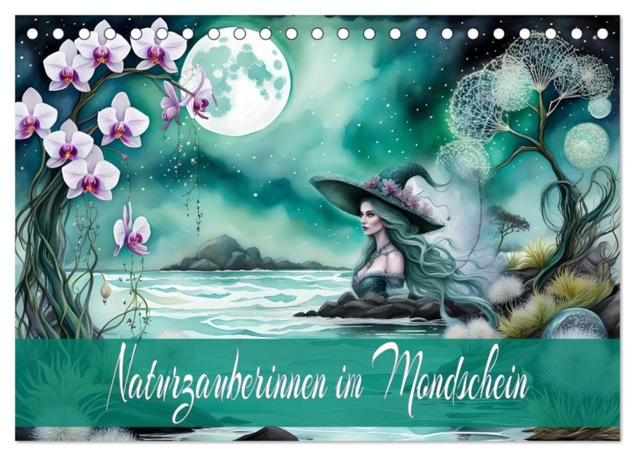 Naturzauberinnen im Mondschein (Tischkalender 2027 DIN A5 quer), CALVENDO Monatskalender - Dusanka Djeric