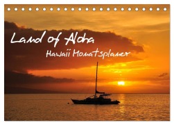 Cover-Bild zum Titel 'Land of Aloha - Hawaii Monatsplaner (Tischkalender 2026 DIN A5 quer), CALVENDO Monatskalender' von 'Uwe Bade'