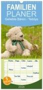 Cover-Bild zum Titel 'Familienplaner 2026 - Geliebte Bären - Teddys mit 5 Spalten (Wandkalender, 21 x 45 cm) CALVENDO' von 'Meike Bölts'
