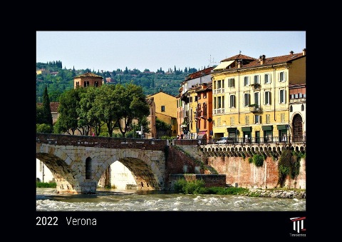 Verona 2022 - Black Edition - Timokrates Kalender, Wandkalender, Bildkalender - DIN A4 (ca. 30 x 21 cm) - 