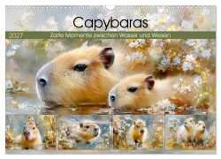 Cover-Bild zum Titel 'Capybaras. Zarte Momente zwischen Wasser und Wiesen (Wandkalender 2027 DIN A3 quer), CALVENDO Monatskalender' von 'Rose Hurley'