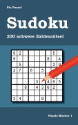 Cover-Bild zum Titel 'Sudoku 200 schwere Zahlenrätsel' von 'Pia Pussel'