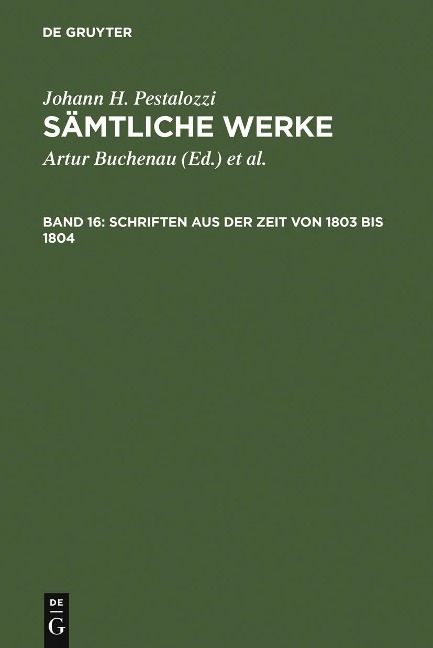 Schriften aus der Zeit von 1803 bis 1804 - 